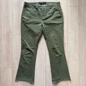Department 5 Flare Cropped Pants in Olive Green Women’s Size 30